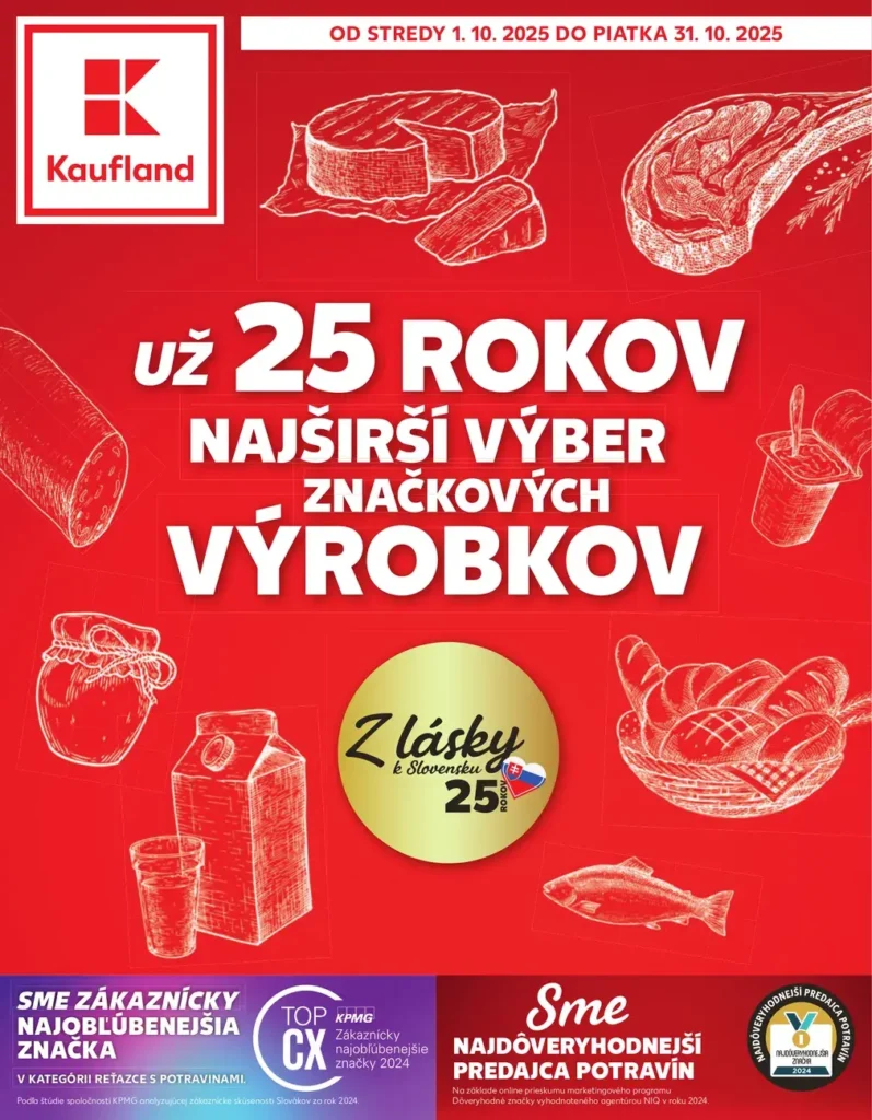 Kaufland leták od 1.10.2025 do 31.10.2025 Kaufland leták od stredy 2.10.2025 do piatka 31.10.2025