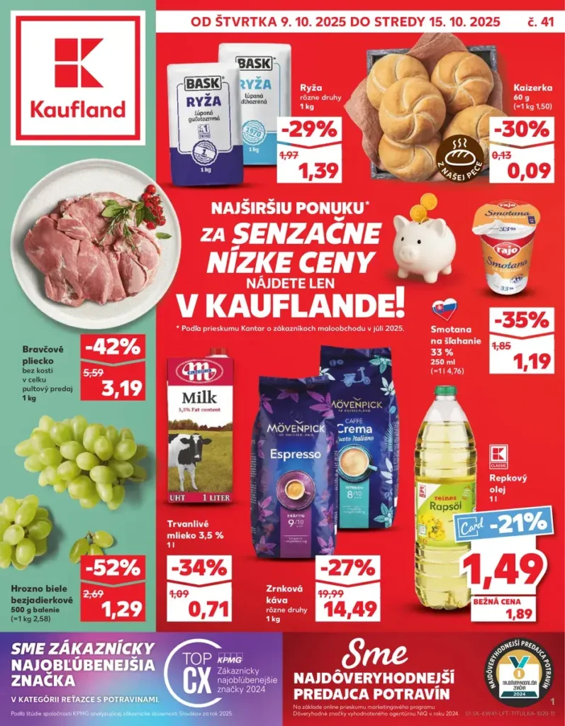 Kaufland leták od štvrtka 9.10.2025 do stredy 15.10.2025 Kaufland leták od štvrtka 9.10.2025 do stredy 15.10.2025