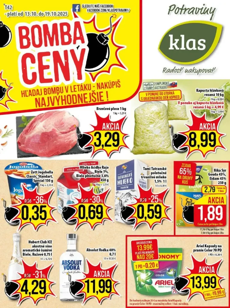 Klas leták nový platný od 13.10.2025 do 19.10.2025 Klas leták od 13.10.2025 do 19.10.2025