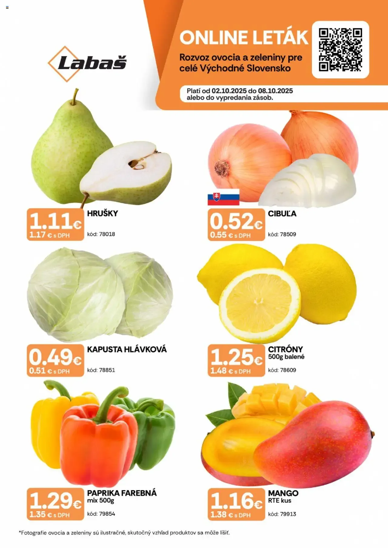 Aktuálna Libex akcia 22.9.2025 do 5.10.2025 Labaš leták ovocie a zelenina od 2.10.2025 do 8.10.2025