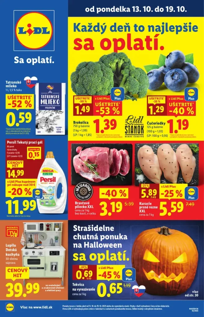 Leták lidl od pondelka 13.10.2025 do 19.10.2025 Lidl leták od pondelka 13.10.2025 do 19.10.2025