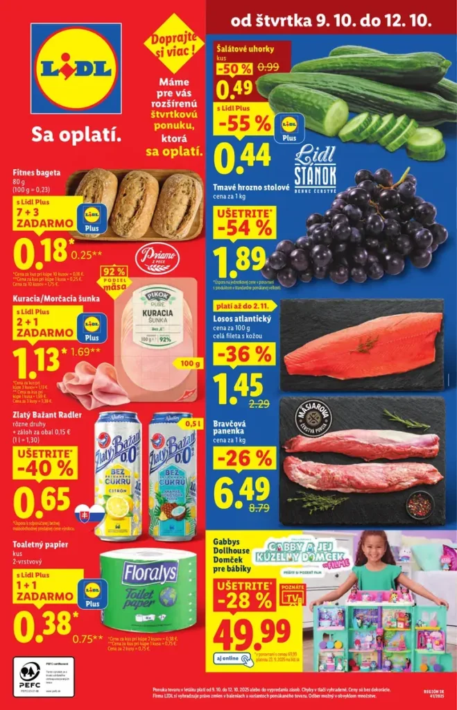 Lidl leták od štvrtka 9.10.2025 do 12.10.2025 Lidl leták od štvrtka 9.10.2025 do 12.10.2025