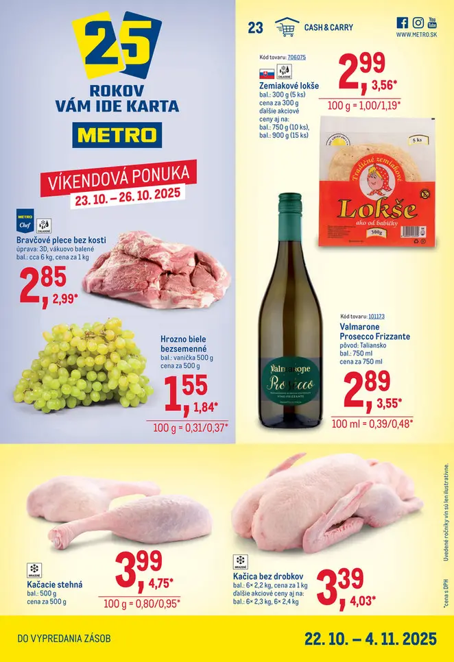 Metro leták od 22.10.2025 do 4.11.2025