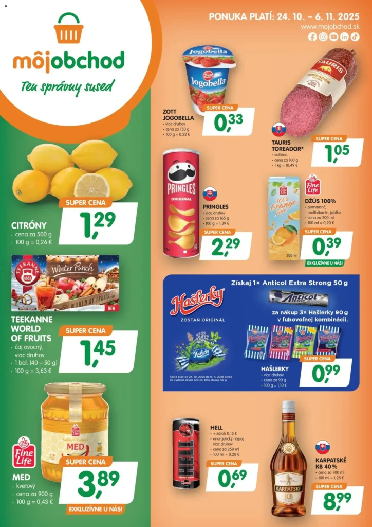 Môj obchod leták od 24.10.2025 do 6.11.2025
