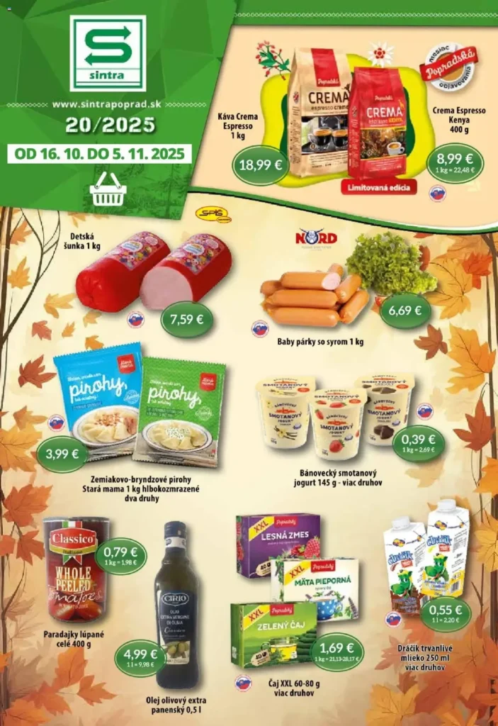 Sintra leták od 16.10.2025 do 5.11.2025