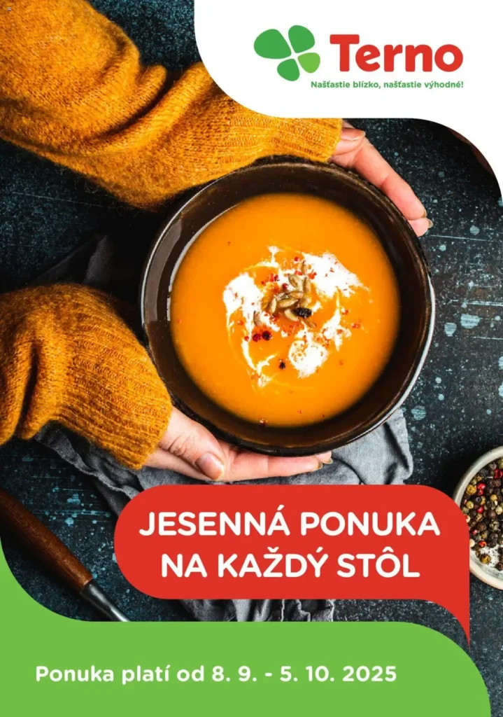 Terno leták jesenná ponuka od 8.9.2025 do 5.10.2025 Terno jesenná leták ponuka do 5.10.2025