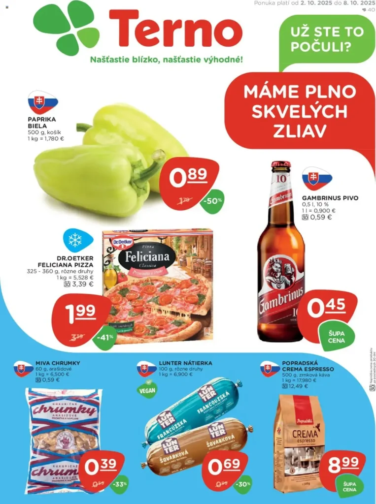 Leták TESCO online od 1.10.2025 do 8.10.2025 Terno leták od od 2.10.2025 do 8.10.2025