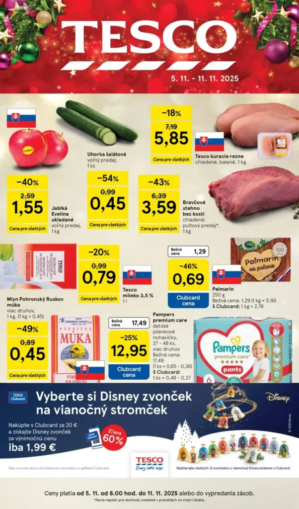 TESCO leták budúci týždeň od 5.11.2025 do 11.11.2025